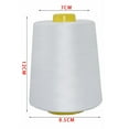 thumbnail image 3 of Gymnture White Sewing Thread Floss Spool for Machine Embroidery Quilting, 3 of 10