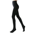 thumbnail image 3 of qolati 80 Denier Tights for Women Leggings Warm Winter Daily Wear Soft Semi-Opaque Solid Color High Waist Footed Pantyhose 14 Colors Black L, 3 of 6