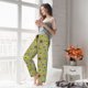 thumbnail image 5 of Balery Sage Green With Sunflowers Pantalones de pijama para mujer, pijamas ultraligeros, pantalones de estar por casa-Medium, 5 of 6