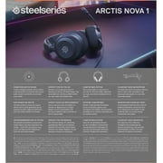 steelseries arctis nova 1 سماعة ألعاب متعددة الأنظمة - برامج تشغيل هاي فاي - صوت مكاني 360 درجة - رغوة ذاكرة نسج الهواء - سونار - خفيفة الوزن للغاية - ميكروفون إلغاء الضوضاء - كمبيوتر ، ps5 ، ps4, التبديل ، Xbox