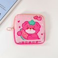 thumbnail image 3 of vnanda Portable Menstrual Pad Bag Cartoon Pad Storage Bag Cute Bunny Bear Dog Cat Print Portable Zipper Small Portable Women Girls Students Coins Purse, 3 of 8
