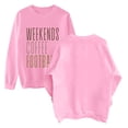 thumbnail image 5 of Holzkary Women's Football Game Day Sweatshirt Graphic Print Sunday Long Sleeve Crewneck Fall Pullover Graphic Print Oversized Crewneck Sweatshirts Long Sleeve Pullover for Gameday Hoodies Pink Xl, 5 of 5