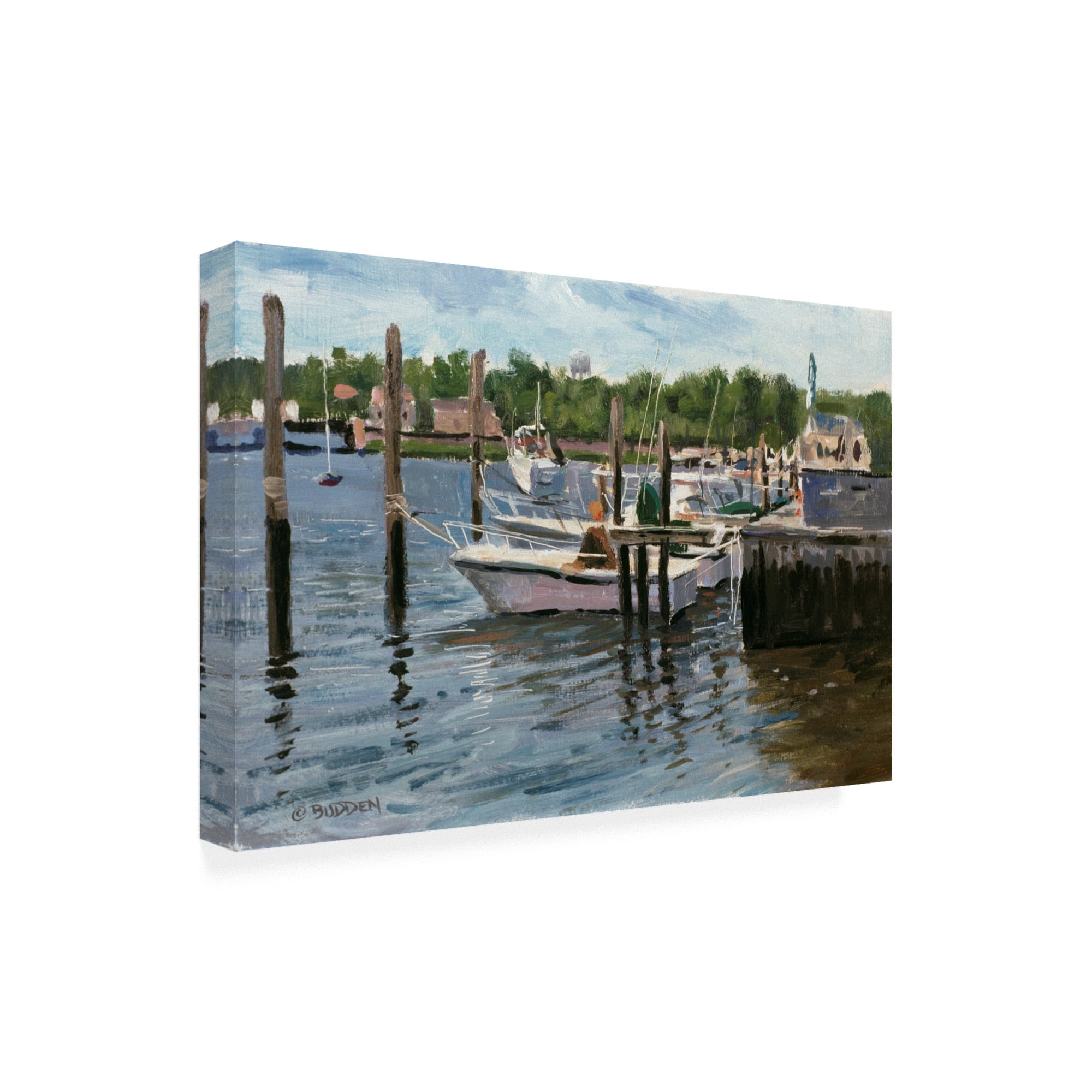 Trademark Fine Art 'Manasquan Boats' Canvas Art by Michael Budden