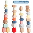thumbnail image 2 of 36 Pcs Pierres d'Équilibre Empilables Blocs de Construction en Bois Colorés Pierres d'Équilibre, 2 of 7