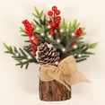 thumbnail image 4 of HongHeng Small Tabletop Christmas Tree with Ornaments, Pine Cones, Berries, and Light - for Home Decor, 4 of 8