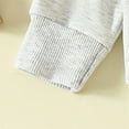 thumbnail image 6 of GXWEA Baby Boy Clothes Baby Boy Outfit Baby Boy Fall Clothes Set Long Sleeve Letter Print Sweatshirt Pants Toddler Outfits C7 SETS Grey 3-6 Months, 6 of 8