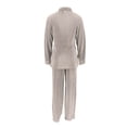 thumbnail image 4 of Women's 2 Piece Outfit Sets Casual Lounge Set Button Long Sleeve Shirts and Long Pants Loungewear Set Pajama Set, 4 of 6