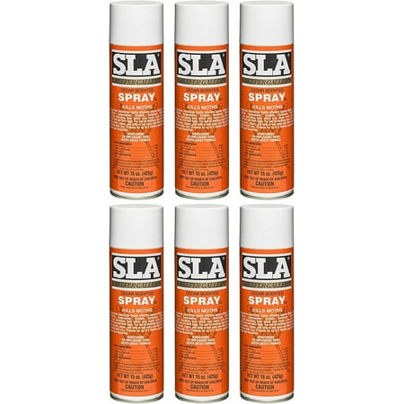 Reefer Galler SLA Cedar Scented Moth Repellent Spray, Kills Moths, Bed Bugs, and Pests on Contact, 15 oz (Pack of 6)