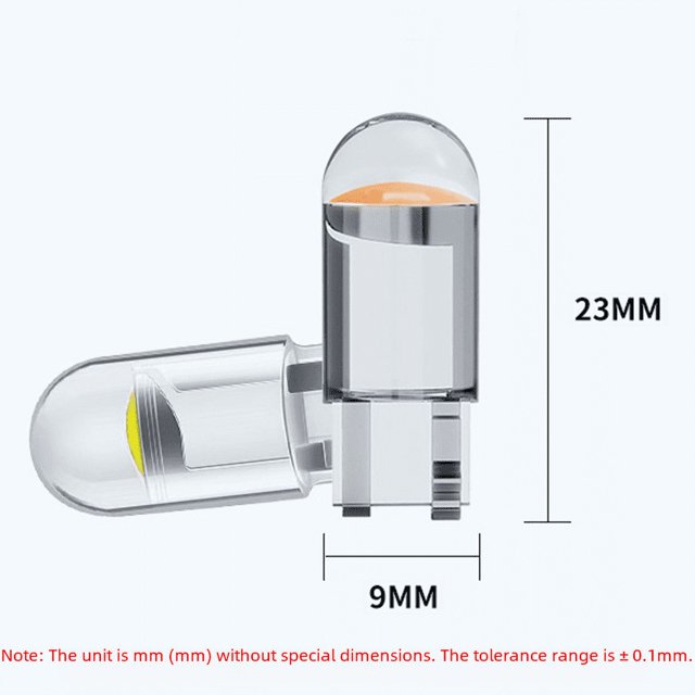 Luz indicadora 12v luz de matrícula cob resaltado w5w luz de lectura integrada motocicleta coche luz trasera bombilla led modificada 100 piezas