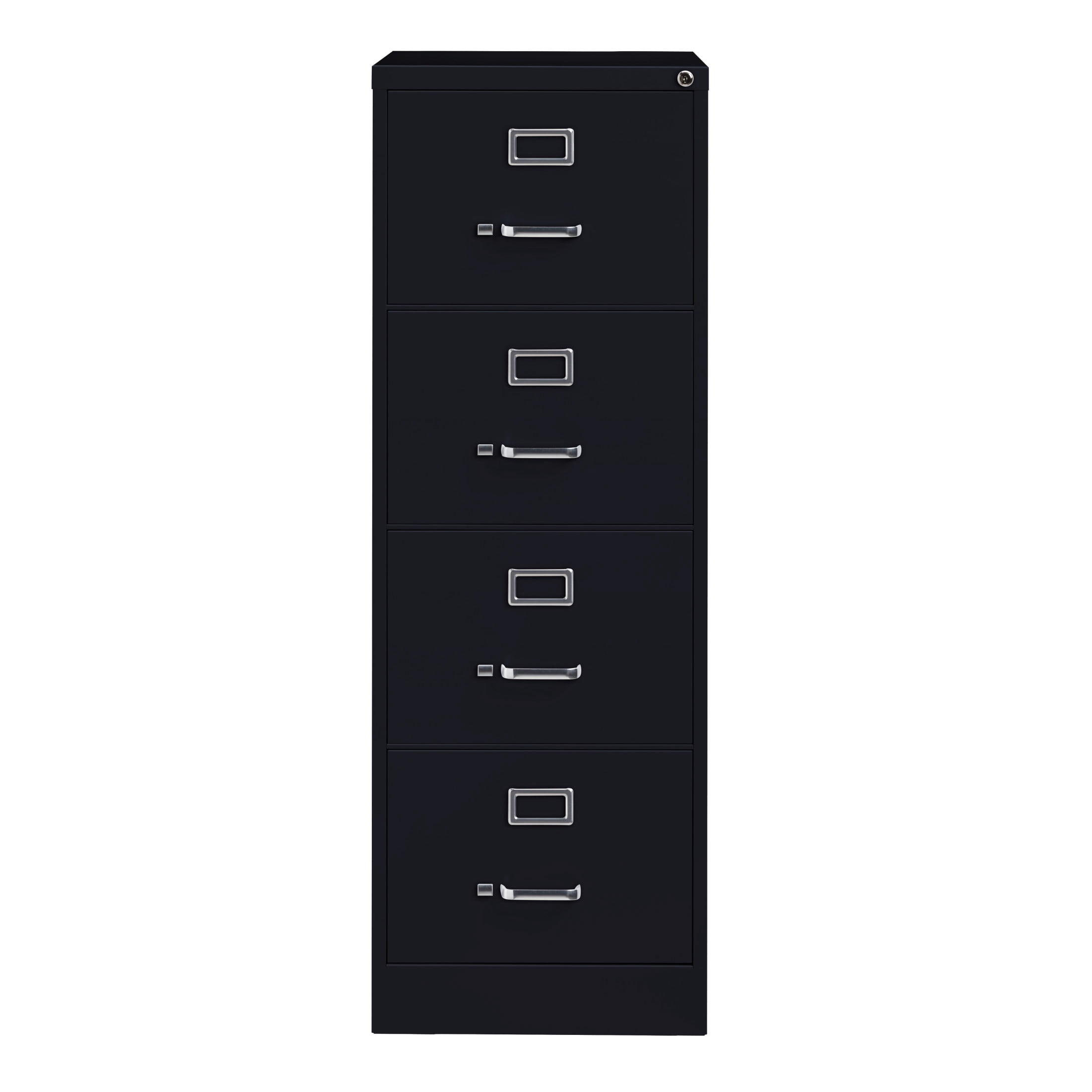 Hirsh 26.5" Deep 4 Drawer Legal Width Metal Vertical File Cabinet, Commercial Grade, Black