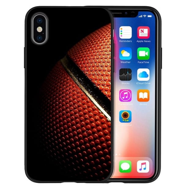 Coque de téléphone en silicone noir avec motif de basket-ball, étui de protection pour iPhone 12 Poly XS Max 5 5S SE 2020 6 6S PLUS 7 8 X 11Pro Max 11 qiuyongming unisex