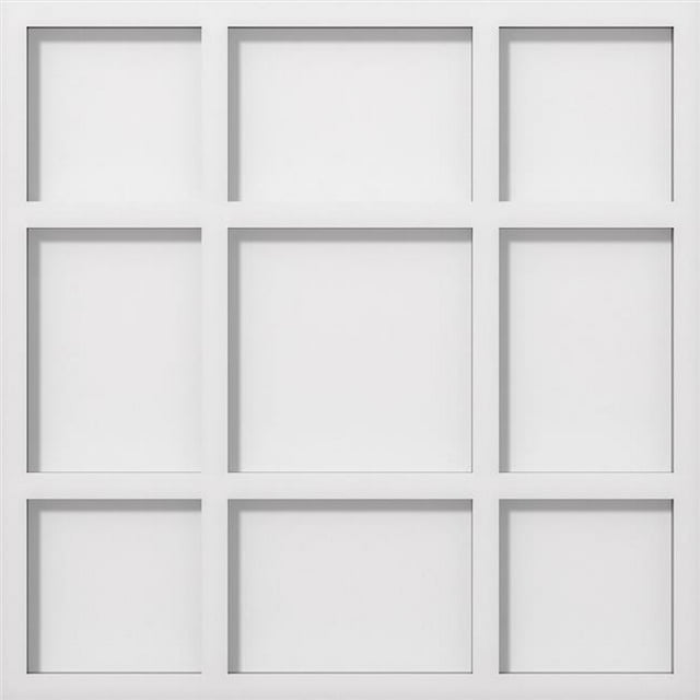 Ekena Millwork CMP16RK 16 in. OD x 5.5 in. Square Rubik Architectural Grade PVC Contemporary Ceiling Medallion