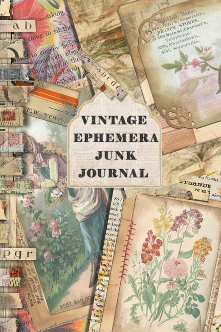 Ephemera Junk Journal Supply Set of 6 Vintage Photo Journal Cards Journaling Card Paper Embellishments Creative Journal Cards