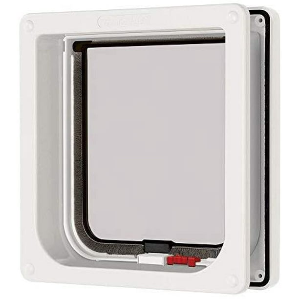 Cat Mate Self Lining Lockable Cat Door White 2Way Lockable Cat Flap