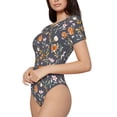 thumbnail image 2 of Easygdp Wildflowers Women's One-Piece Swimsuit Slim Fit Crew Neck Bodysuit Athletic Swimwear with Concealed Buckle - X-Large, 2 of 9