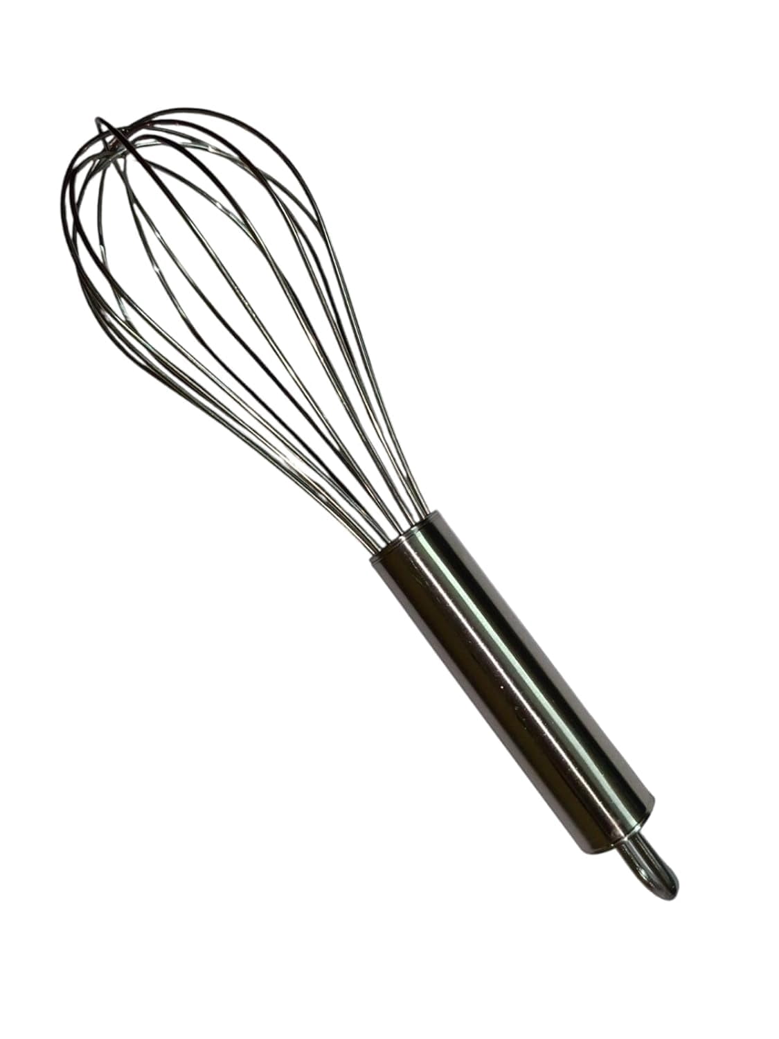 Stainless Steel Balloon Whisk – Multi-Use Hand Blender for Egg Beating, Blending, Stirring & Cooking – Durable Pipe Handle Kitchen Utensil Curd Beater (Silver), 1Pc, 20 cm