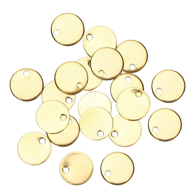 DIY Dog Tag,20pcs Stainless Steel Round Stainless Steel Round Tag Jewelry DIY Pendant Smart Functionality