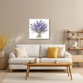 thumbnail image 3 of ZHONGYUTONG Lavender Bathroom Wall Decor Purple Lavender Canvas Wall Art Floral Plants Painting Print Modern Bedroom Decor Frame (28.00"x28.00"), 3 of 6