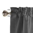 thumbnail image 6 of Retro Black And White Gray Gradient Wood Grain Rod Pocket Short Curtain Half-Curtain For Kitchen Door Drape Cafe Small Window, 6 of 6