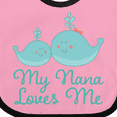 thumbnail image 4 of Inktastic My Nana Loves Me Boys or Girls Baby Bib, 4 of 4