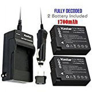 Kastar Battery (2_Pack) and Charger Kit for Panasonic DMW_BLC12, DMW_BLC12E, DMW_BLC12PP and DE_A79 work with Panasonic Lumix DM