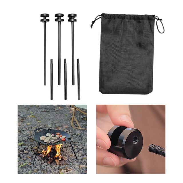 Trípode para hornear, soporte para trípode, parrilla para fogata, trípode para parrilla, trípode para sartén Sin cadena Cola trípode de cocina
