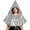 Silver#8, variant on YOIAVAIOY Metallic Shiny Hooded Short Cape Halloween Witch Wizard Cosplay Costume Cloak Silver Free Size