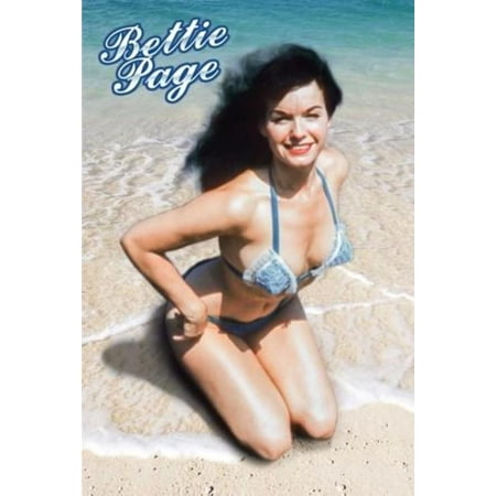 Bettie Page In Sand Retro Hot Sexy PinUp Photo Poster (Best Hot Sexy Photos)