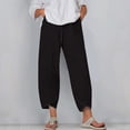 thumbnail image 1 of Women's Summer Comfortable Loose Wide Legged Fashion Solid Color Capris RXIRUCGD Marron, Taille: m, 1 of 5