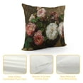 thumbnail image 4 of JEUXUS Pink Roses Art Decor Aesthetic Pillowcase Short Plush Pillow White, 4 of 5
