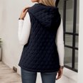 thumbnail image 6 of Gaexia Vest for Women ,Winter Lightweight Quilted Hooded Vest Warm Thin Padded Sleeveless Jacket Cozy Soft Lined Casual Fall Fashion Outerwear, 6 of 6
