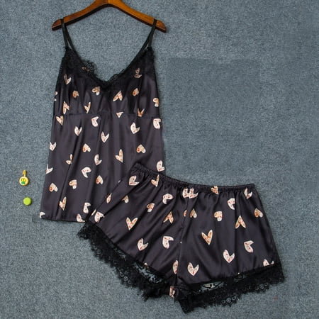 

Pajamas Set Women Sleepwear Lingerie 2 Piece Women s Autumn And Winter Sling Nightdress Nightwear Leisure Wear Pajamas