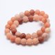 thumbnail image 2 of Natural Pink Aventurine Beads Strands Frosted Round 6mm Hole: 1mm about 61pcs/strand 15 inch(38cm), 2 of 3
