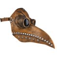 thumbnail image 4 of Máscara de pico de Doctor de la peste Steampunk Divertida máscara de pico de Halloween de látex (Caqui), 4 of 5
