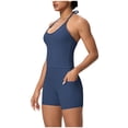 thumbnail image 2 of Nuoqisi Two Piece Workout Sets For Women Tank Top Matching High Waist Booty Lifting Shorts Gym Yoga Active Wear Outfits with Pockets, 2 of 5