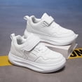 thumbnail image 3 of LYHaoo Kids Girls Lightweight Sneakers Soft Insole Hook and Loops Running Walking Shoes School Outdoor Play Shoes,White,Sizes 14.5(8.9") Big Kid, 3 of 7