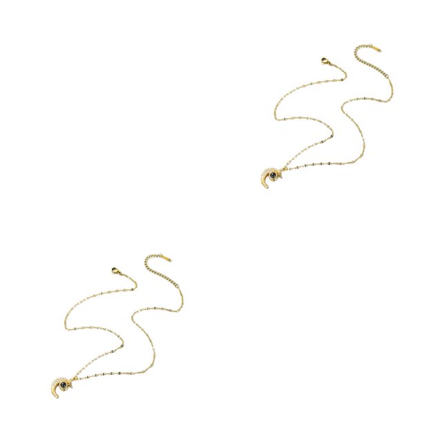 Minnieouse Women Necklace Party Collarbone Chain Pendant Choker Mother Exquisite Gift Engagement Wife Steel Jewelry Sister Stainless Type1 NO1 Minnieouse CBP312433