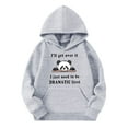 thumbnail image 4 of IWRICH Cute Hoodies for Girls Panda Print Hoodies Pullover Tops Long Sleeve Hooded Sweatshirts for Girls Grey 110, 4 of 4