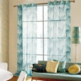 thumbnail image 2 of Deconovo Traditional light blue Floral Palm Tree Leaves Grommet Sheer Curtain, 52 x 84 in (2 Panels), 2 of 8
