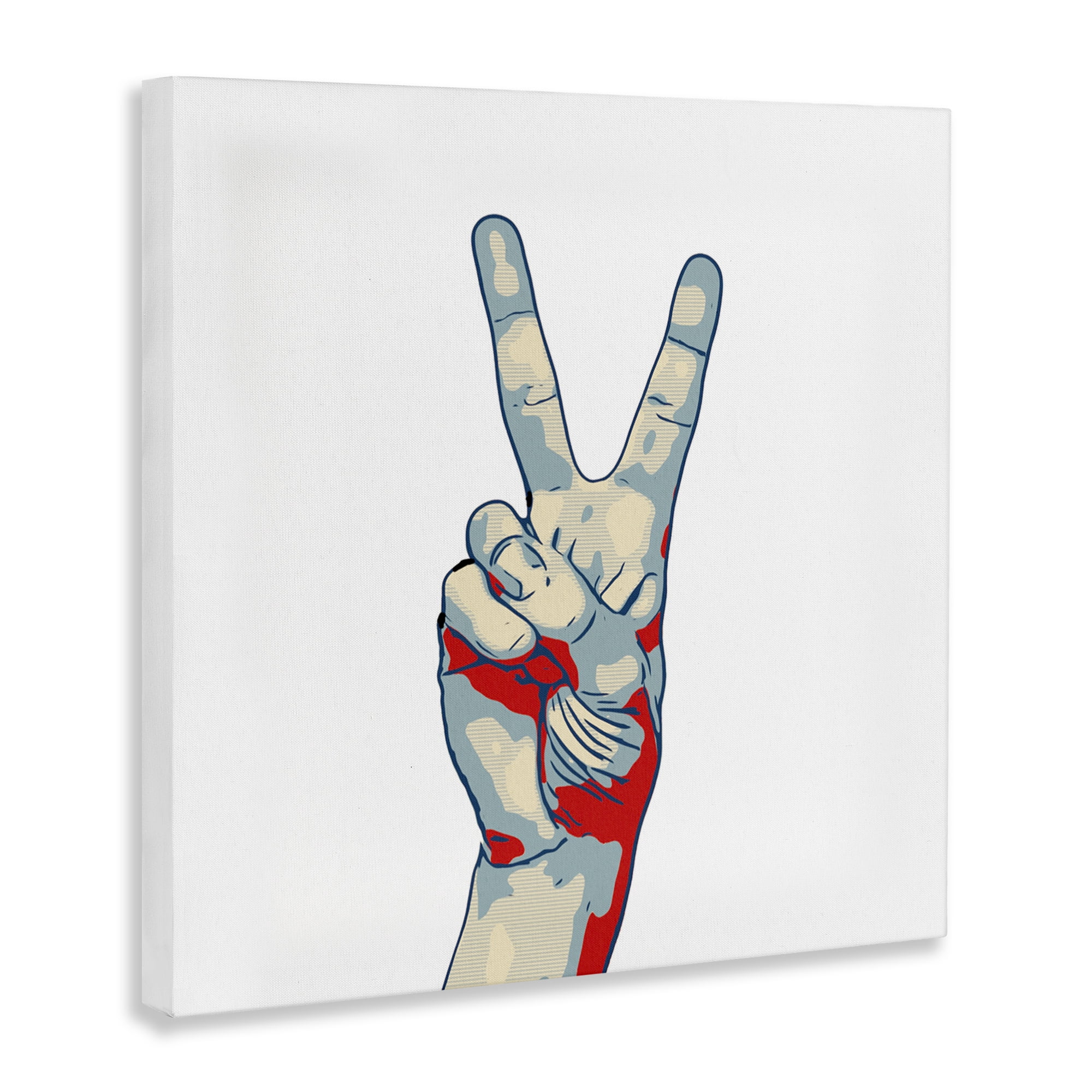 Stupell Industries Pop Style Peace Gesture Canvas Wall Art, design by Kim Curinga