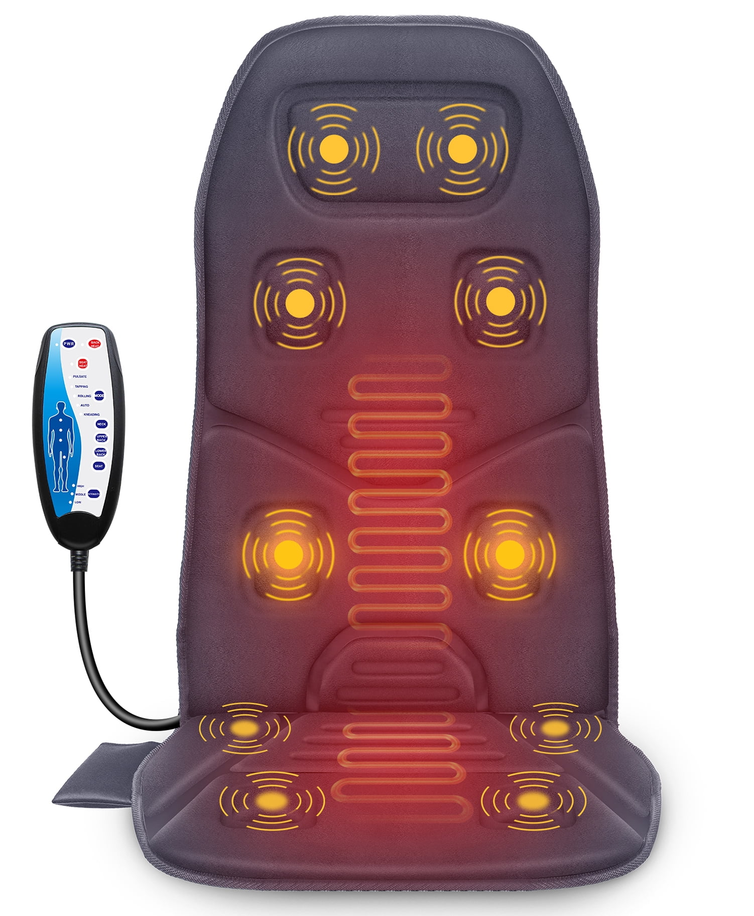 Comfier Back Massager with Heat, Massage Seat Cushion for Back Pain Relief,  Chair Massage Pad for Home Office, Gifts