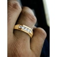 thumbnail image 4 of 10K Yellow Gold 1/2 Carat (ctw) Round Cut Natural White Diamond 5-Stone Mens Anniversary Wedding Band Ring Men's Jewelry (Diamond Color: H-I, Clarity: I2, 0.50cttw) Ring Size-8, 4 of 6