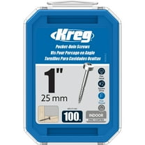 Kreg SPS-F1-100 Zinc Pocket Screws, 1-Inch #6 Fine Thread, Pan Head (100 Count)