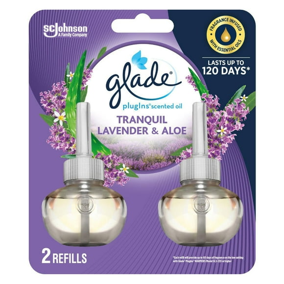 Glade Branchées® Huile parfumée Recharge, Lavande paisible et Aloès