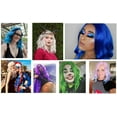 thumbnail image 7 of RightOn 14" Women Girls Blue Wig Short Curly Wig Dark Blue Bob Wig Blue Hair Wig Charming Beach Wave Wigs with Wig Cap, 7 of 7