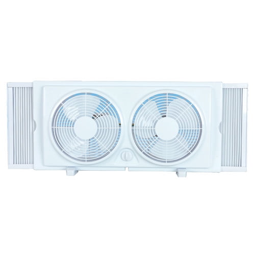 Cool Works F5280A 7" 2Speed White Plastic Twin Window Fan Walmart