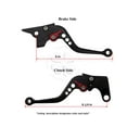 thumbnail image 4 of Black CNC Shorty Brake Clutch Hand Levers Set Yamaha FZ6 FZ07 FZ8 FZ09 FZ1 XJ6, 4 of 5