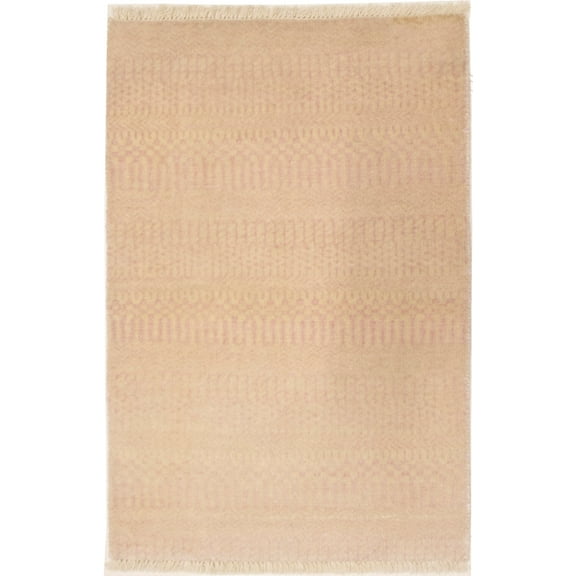 Pale Pink Grass Design 2X3 Modern Oriental Rug