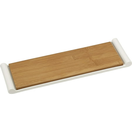 Serve Board - Celebrations by Precious Moments 171519 Serve In Style Bamboo Cutting Board and Porcelain Serving Tray 14-inches by 4.25-inches