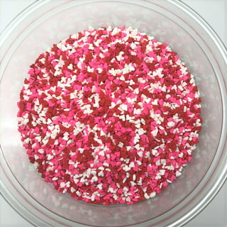 Valentines Pink Purple Hearts Tall Sprinkles Mix Decorations 4.08